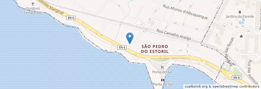 Mapa de ubicacion de Caffe & Grocery en Portugal, Metropolregion Lissabon, Lissabon, Großraum Lissabon, Cascais E Estoril.