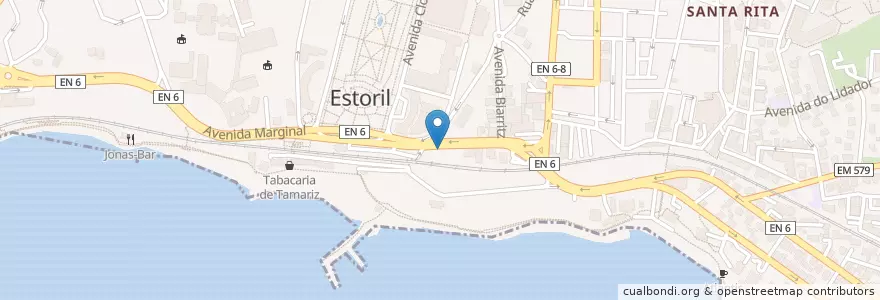 Mapa de ubicacion de Gordinni en Португалия, Área Metropolitana De Lisboa, Лиссабон, Grande Lisboa, Cascais, Cascais E Estoril.