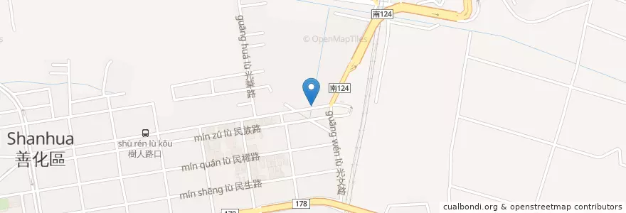 Mapa de ubicacion de 玉禾田越南美食 en تايوان, تاينان, 善化區.