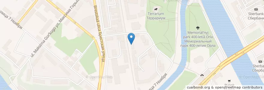 Mapa de ubicacion de Библиотека им. И.А. Крылова en Russia, Central Federal District, Oryol Oblast, Орловский Район, Oryol.