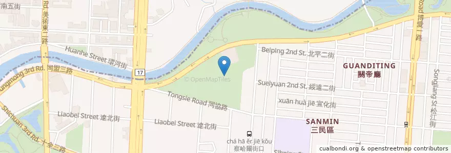 Mapa de ubicacion de 高雄市新客家文化園區 en تایوان, کائوهسیونگ, 三民區.