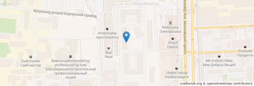 Mapa de ubicacion de Советская аптека en Russie, District Fédéral Du Nord-Ouest, Oblast De Léningrad, Saint-Pétersbourg, Московский Район, Округ Московская Застава.