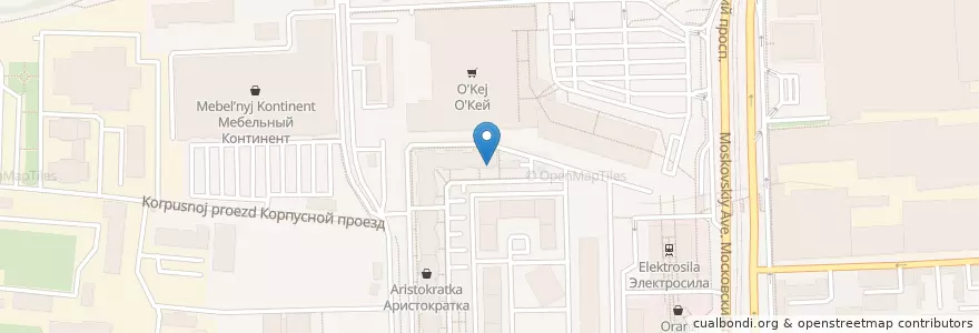 Mapa de ubicacion de Аккреция en Rusland, Северо-Западный Федеральный Округ, Oblast Leningrad, Sint-Petersburg, Московский Район, Округ Московская Застава.