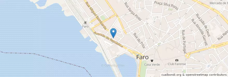Mapa de ubicacion de Então en Portugal, Algarve, Algarve, Faro, Faro, Faro.