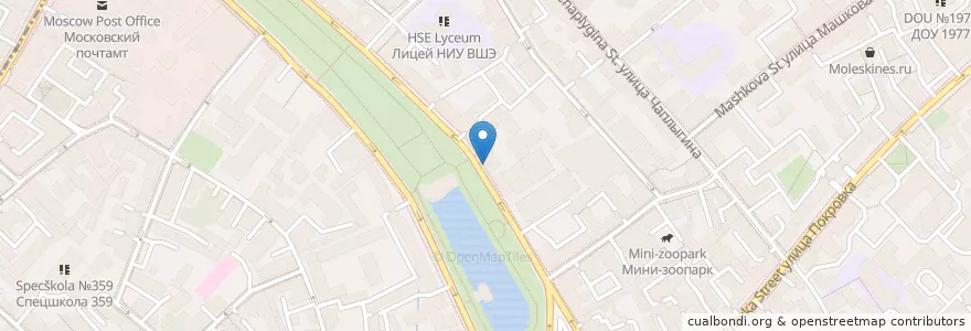 Mapa de ubicacion de Брусника en Rusia, Distrito Federal Central, Москва, Distrito Administrativo Central, Басманный Район.