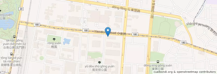 Mapa de ubicacion de 水利系館販賣機 en تایوان, 臺南市, 北區.