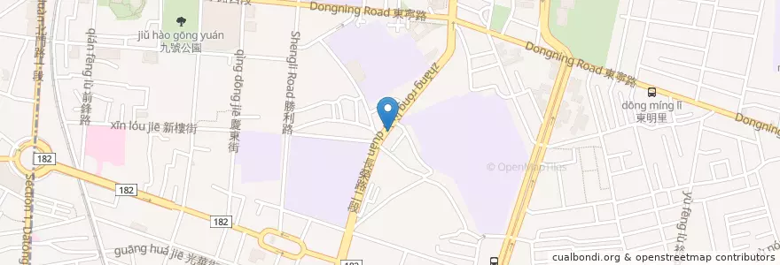 Mapa de ubicacion de 卡布里廚房 en 台湾, 台南市, 東区.