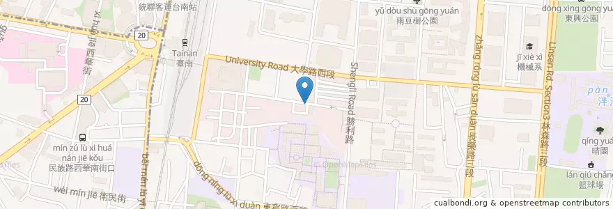 Mapa de ubicacion de 多拿滋 en 타이완, 타이난 시, 둥구.