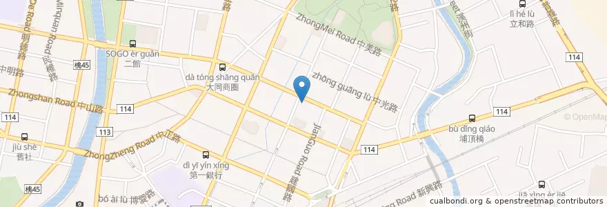 Mapa de ubicacion de Subway en Taiwan, 桃園市, 中壢區.