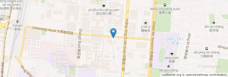 Mapa de ubicacion de 肯德基 en Taiwan, Tainan, 東區.