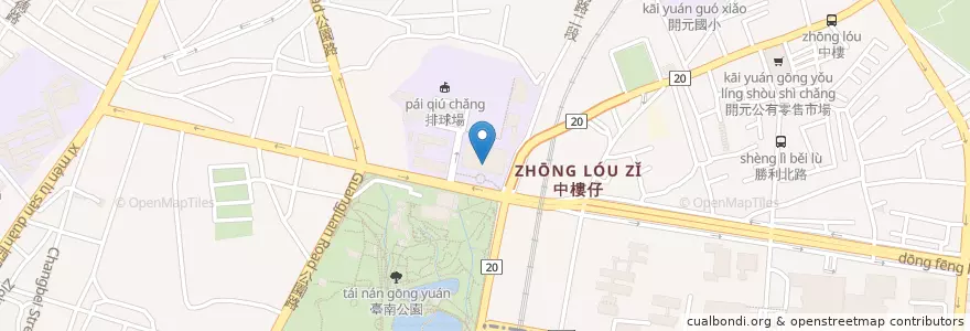 Mapa de ubicacion de 輔導室 en 臺灣, 臺南市, 北區.