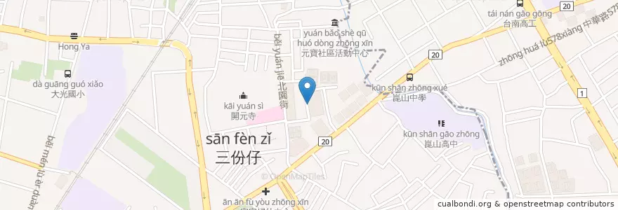 Mapa de ubicacion de 晨間廚房 en 台湾, 台南市, 永康区.