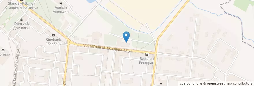 Mapa de ubicacion de Амиго en Rusland, Centraal Federaal District, Oblast Moskou, Городской Округ Щёлково, Городской Округ Фрязино.