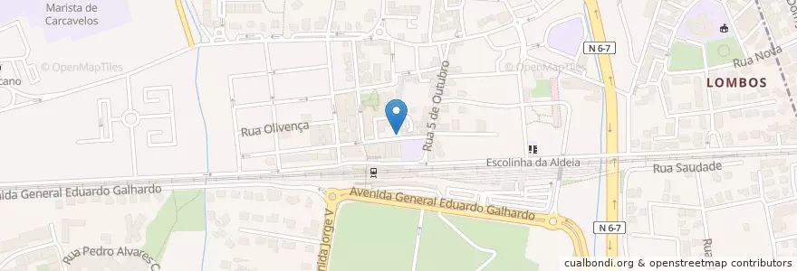 Mapa de ubicacion de Parque de Estacionamento en ポルトガル, Área Metropolitana De Lisboa, Lisboa, Grande Lisboa, Cascais, Carcavelos E Parede.
