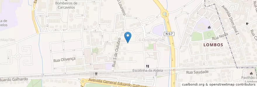 Mapa de ubicacion de Socied. Recreativa Musical de Carcavelos en Portugal, Área Metropolitana De Lisboa, Lisboa, Grande Lisboa, Cascais, Carcavelos E Parede.