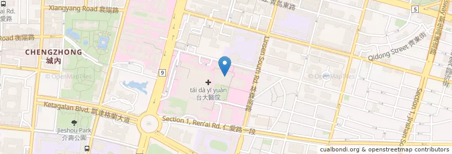 Mapa de ubicacion de 徐州路二號庭園會館 en Taiwán, Nuevo Taipéi, Taipéi, 中正區.