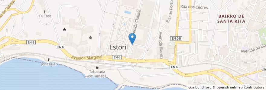 Mapa de ubicacion de DERM en Portugal, Metropolregion Lissabon, Lissabon, Großraum Lissabon, Cascais, Cascais E Estoril.