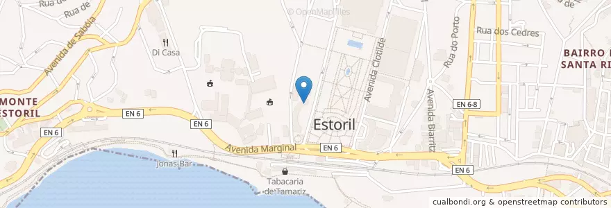 Mapa de ubicacion de Sorria en 포르투갈, Área Metropolitana De Lisboa, Lisboa, Grande Lisboa, Cascais, Cascais E Estoril.