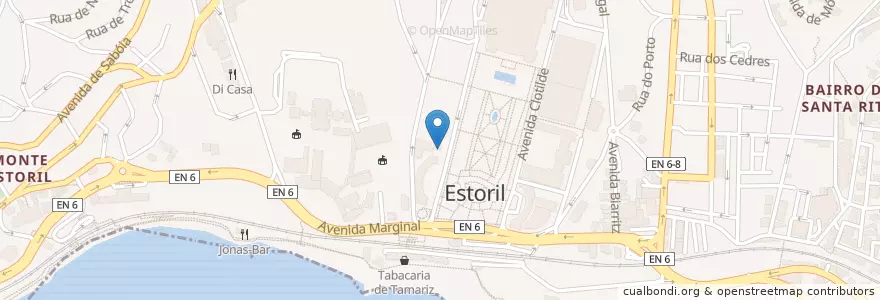 Mapa de ubicacion de Parque do Estoril en Portugal, Aire Métropolitaine De Lisbonne, Lisbonne, Grande Lisboa, Cascais, Cascais E Estoril.