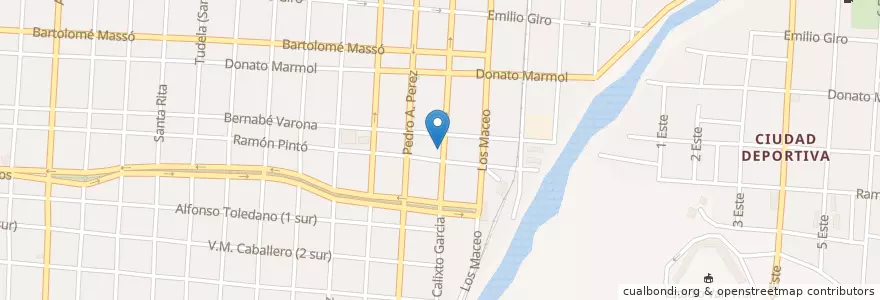 Mapa de ubicacion de Estación de Policia. Guantánamo. en Kuba, Guantánamo, Guantánamo, Ciudad De Guantánamo.