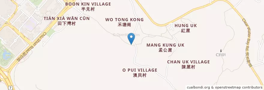 Mapa de ubicacion de 孟公屋下村公廁 Mang Kung Uk Lower Village Public Toilet en چین, گوانگ‌دونگ, هنگ‌کنگ, 新界 New Territories, 西貢區 Sai Kung District.