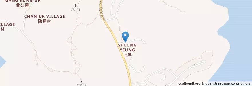 Mapa de ubicacion de 上洋公廁 Sheung Yeung Public Toilet en China, Cantão, Hong Kong, Novos Territórios, 西貢區 Sai Kung District.