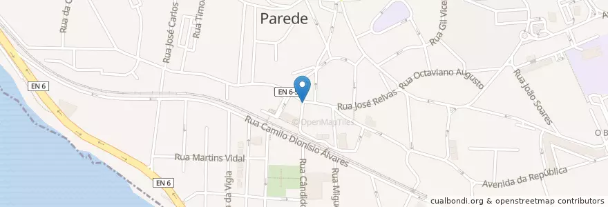Mapa de ubicacion de Pastelaria Ribeiro (Cafés Negrita) en البرتغال, Área Metropolitana De Lisboa, Lisboa, Grande Lisboa, Cascais.