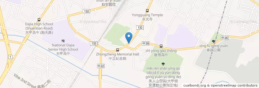 Mapa de ubicacion de 饌囍堂小火鍋 en Тайвань, Тайчжун, 大甲區.