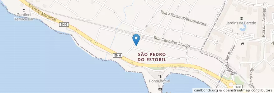 Mapa de ubicacion de Torres café en Portugal, Metropolregion Lissabon, Lissabon, Großraum Lissabon, Cascais, Cascais E Estoril.