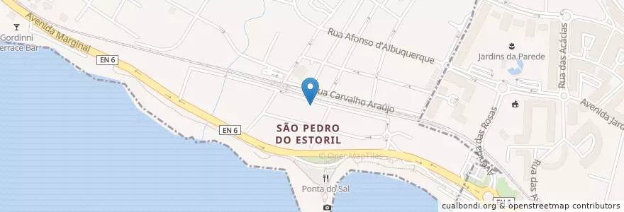 Mapa de ubicacion de Policlínica São Pedro do Estoril en Portugal, Área Metropolitana De Lisboa, Lisboa, Grande Lisboa, Cascais, Cascais E Estoril.