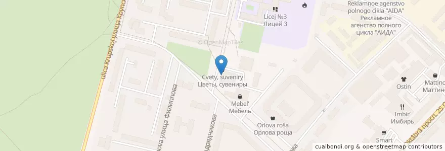Mapa de ubicacion de Горздрав en Russland, Föderationskreis Nordwest, Oblast Leningrad, Rajon Gattschina, Гатчинское Городское Поселение.