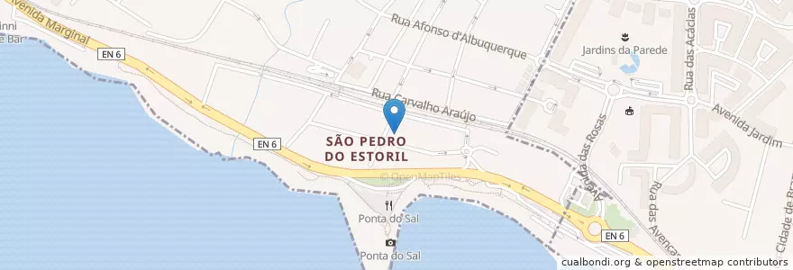 Mapa de ubicacion de Universal en 포르투갈, Área Metropolitana De Lisboa, Lisboa, Grande Lisboa, Cascais, Cascais E Estoril.