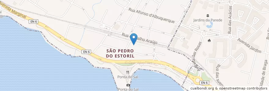 Mapa de ubicacion de Boa Ventura Montessori en Portugal, Metropolregion Lissabon, Lissabon, Großraum Lissabon, Cascais, Cascais E Estoril.