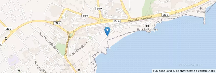 Mapa de ubicacion de Capricciosa - Beach Lounge en Португалия, Área Metropolitana De Lisboa, Лиссабон, Grande Lisboa, Cascais, Cascais E Estoril.