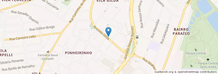 Mapa de ubicacion de Renascer en Brasil, Região Sudeste, São Paulo, Região Geográfica Intermediária De São Paulo, Região Metropolitana De São Paulo, Região Imediata De São Paulo, Santo André.