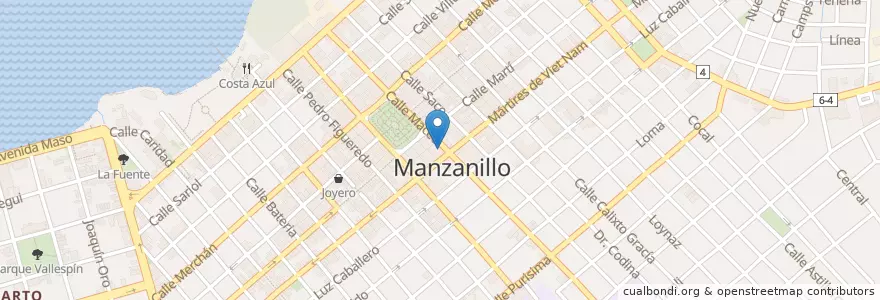 Mapa de ubicacion de Paladar Don Zayas en Küba, Granma, Manzanillo, Ciudad De Manzanillo.