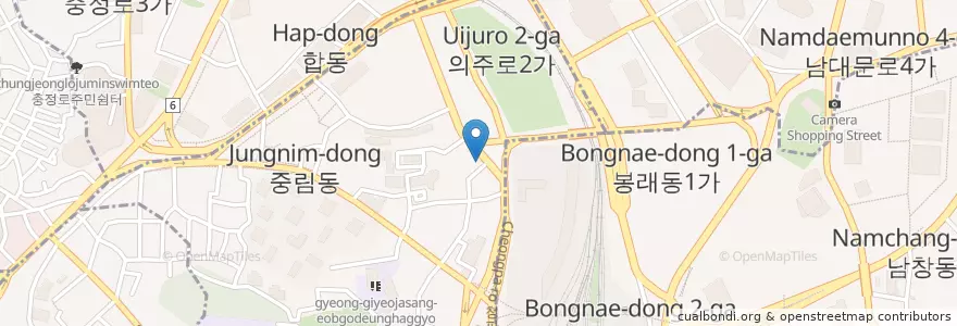 Mapa de ubicacion de 호수집 (연탄닭꼬치 원조) en Korea Selatan, 서울, 중구, 중림동.