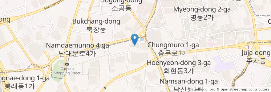 Mapa de ubicacion de Standard Chartered en 대한민국, 서울, 중구.