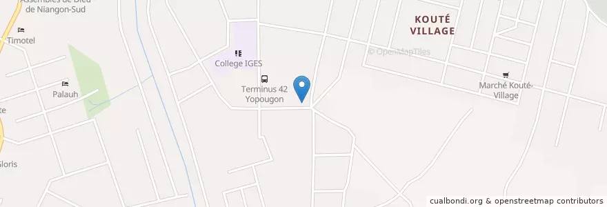 Mapa de ubicacion de Centre médical Saint Theophile d’esperance en ساحل عاج, آبیجان, Yopougon.