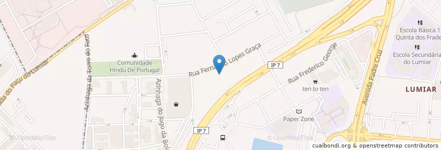 Mapa de ubicacion de Piz en Portugal, Área Metropolitana De Lisboa, Lissabon, Grande Lisboa, Lissabon, Lumiar.