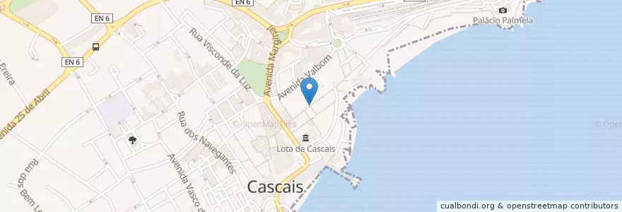 Mapa de ubicacion de Gandhi Palace en Portugal, Metropolregion Lissabon, Lissabon, Großraum Lissabon, Cascais, Cascais E Estoril.