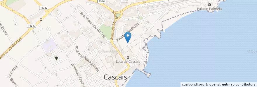 Mapa de ubicacion de Gastronomia Italiana en 葡萄牙, Área Metropolitana De Lisboa, Lisboa, Grande Lisboa, Cascais, Cascais E Estoril.