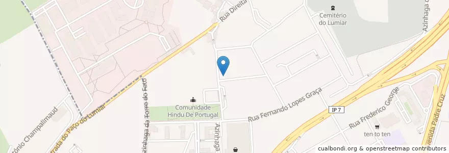 Mapa de ubicacion de Os Teixeiritas en 포르투갈, Área Metropolitana De Lisboa, Lisboa, Grande Lisboa, 리스본, Lumiar.