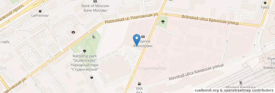 Mapa de ubicacion de Паста Дели en Rússia, Distrito Federal Central, Москва, Западный Административный Округ, Район Дорогомилово.