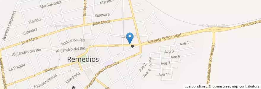 Mapa de ubicacion de Pizzería de Remedios en Cuba, Villa Clara, Remedios.