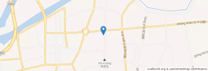 Mapa de ubicacion de 恒记煎包 en 中国, 広東省, 汕頭市, 金平区.