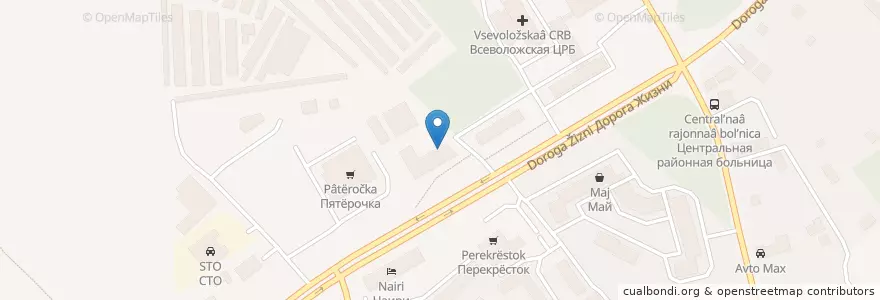 Mapa de ubicacion de Сядь и поешь en Russia, Northwestern Federal District, Leningrad Oblast, Vsevolozhsky District, Vsevolozhsk.