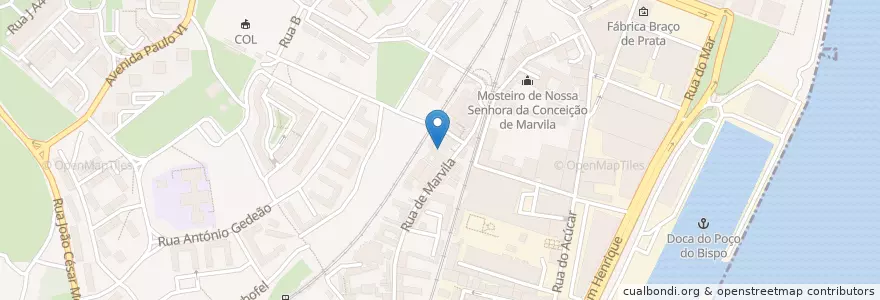Mapa de ubicacion de Lavadouro Público Municipal en Portugal, Aire Métropolitaine De Lisbonne, Lisbonne, Grande Lisboa, Lisbonne, Marvila.