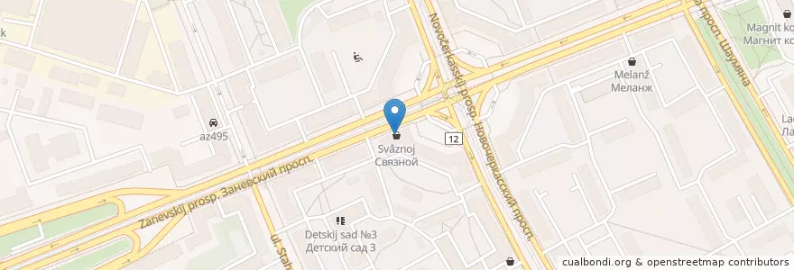 Mapa de ubicacion de Восточный банк en Russland, Föderationskreis Nordwest, Oblast Leningrad, Sankt Petersburg, Красногвардейский Район, Округ Малая Охта.