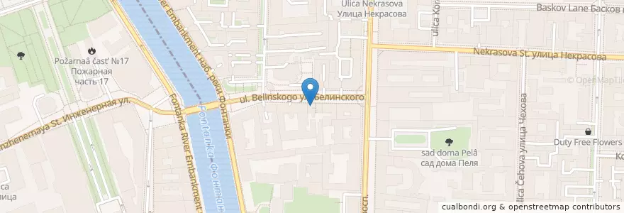 Mapa de ubicacion de Студия 15 en 俄罗斯/俄羅斯, Северо-Западный Федеральный Округ, 列宁格勒州, Санкт-Петербург, Центральный Район, Литейный Округ.